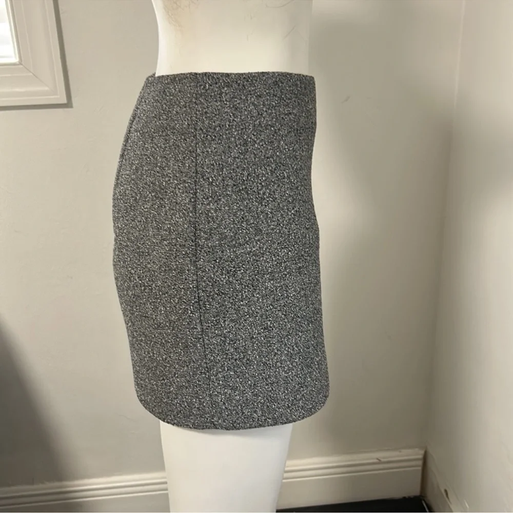 T BY ALEXANDER WANG Mini Skirt in Heather Gray with Hot Pink Mesh Lining